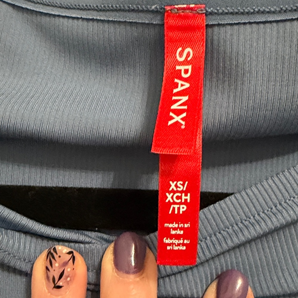 SPANX Blue Long Sleeve Bodysuit XS - NWT - Picture 3 of 8